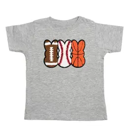 Sweet Wink Sports Peeps Patch Easter Short Sleeve T-Shirt Gray