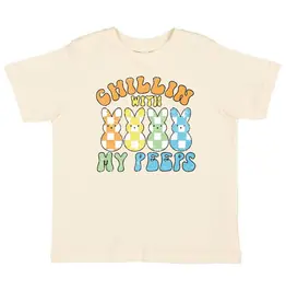 Sweet Wink Chillin With My Peeps Easter Short Sleeve T-Shirt Natural