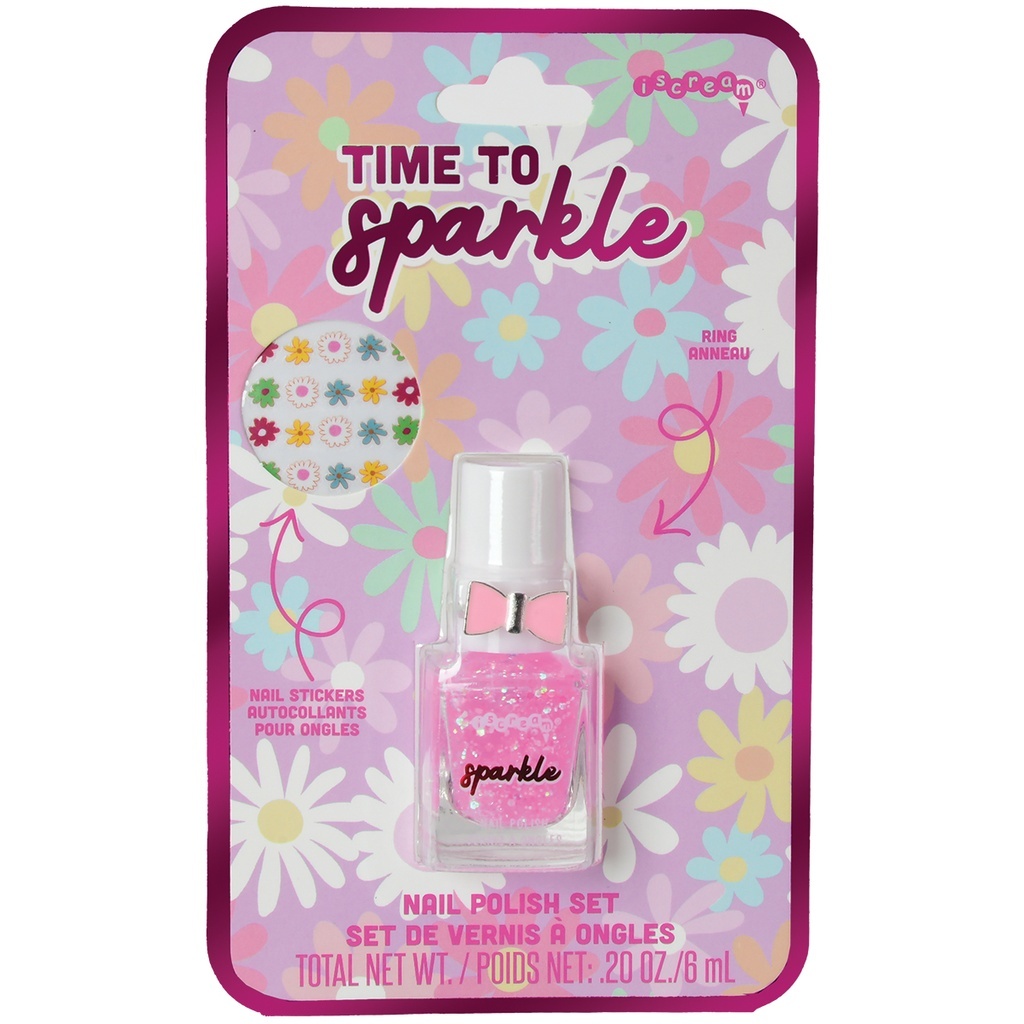 iscream Time to Sparkle Nail Polish & Ring Set