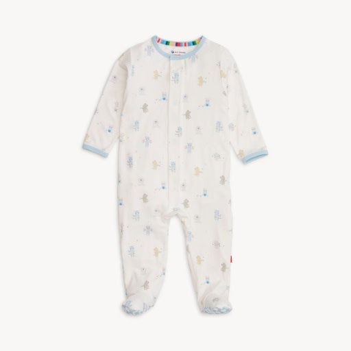 Magnetic  Me Blue Baby Beats Modal Footie
