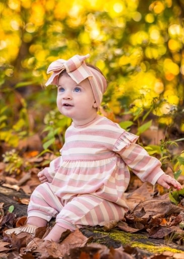 Mabel and Honey | Isobella and Chloe  Candy Stripe Romper