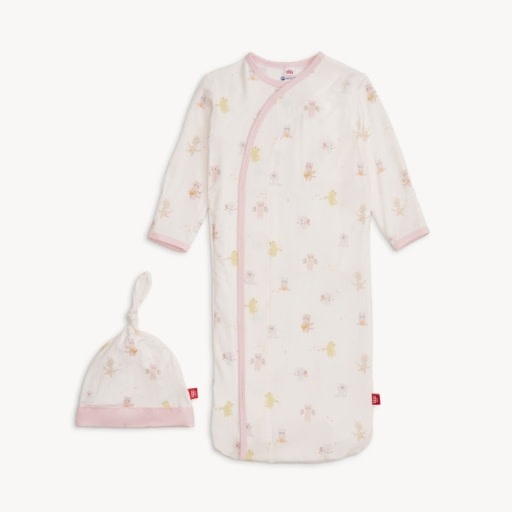 Magnetic  Me Pink Baby Beats Modal Gown & Hat Set
