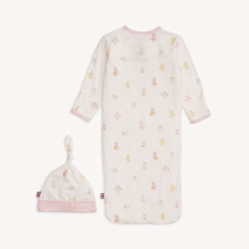 Magnetic  Me Pink Baby Beats Modal Gown & Hat Set