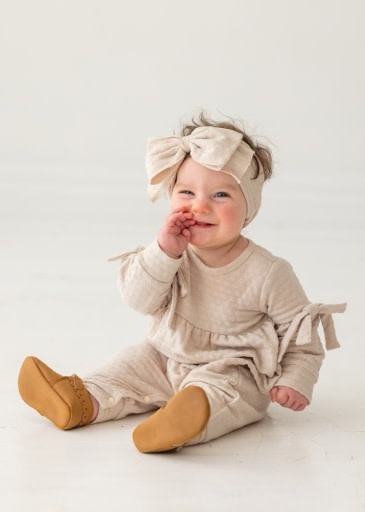 Mabel and Honey | Isobella and Chloe Cinnamon Sugar Romper