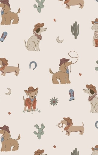 Angel Dear 2 Way Zipper Romper Cowboy Dogs