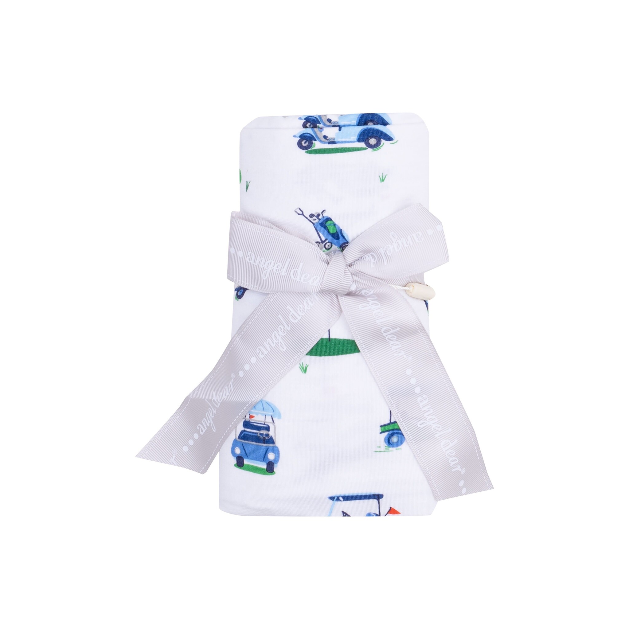 Angel Dear Vintage Golf Carts Blue Swaddle Blanket