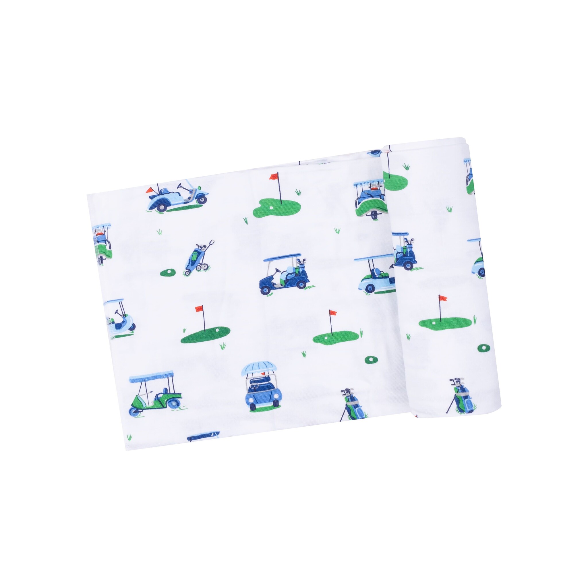 Angel Dear Vintage Golf Carts Blue Swaddle Blanket