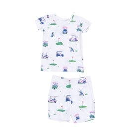 Angel Dear Vintage Golf Carts Pink Loungewear Short Set