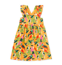 Tea Collection Ruffle Strap Dress Wild Birds
