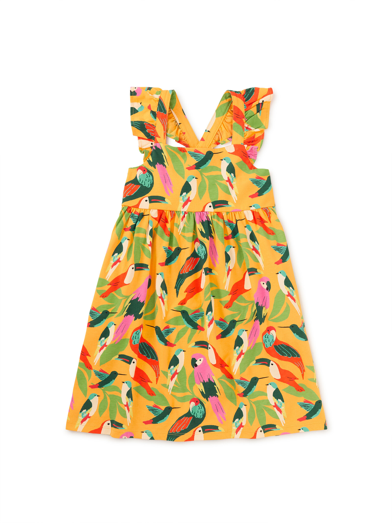 Tea Collection Ruffle Strap Dress Wild Birds
