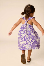 Tea Collection Ruffle Strap Dress Tropical Foliage