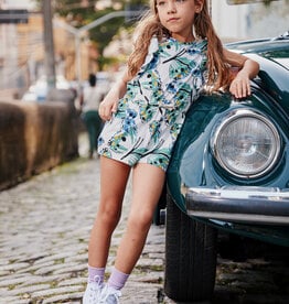 Tea Collection Flutter Sleeve Romper Carnival Butterfly