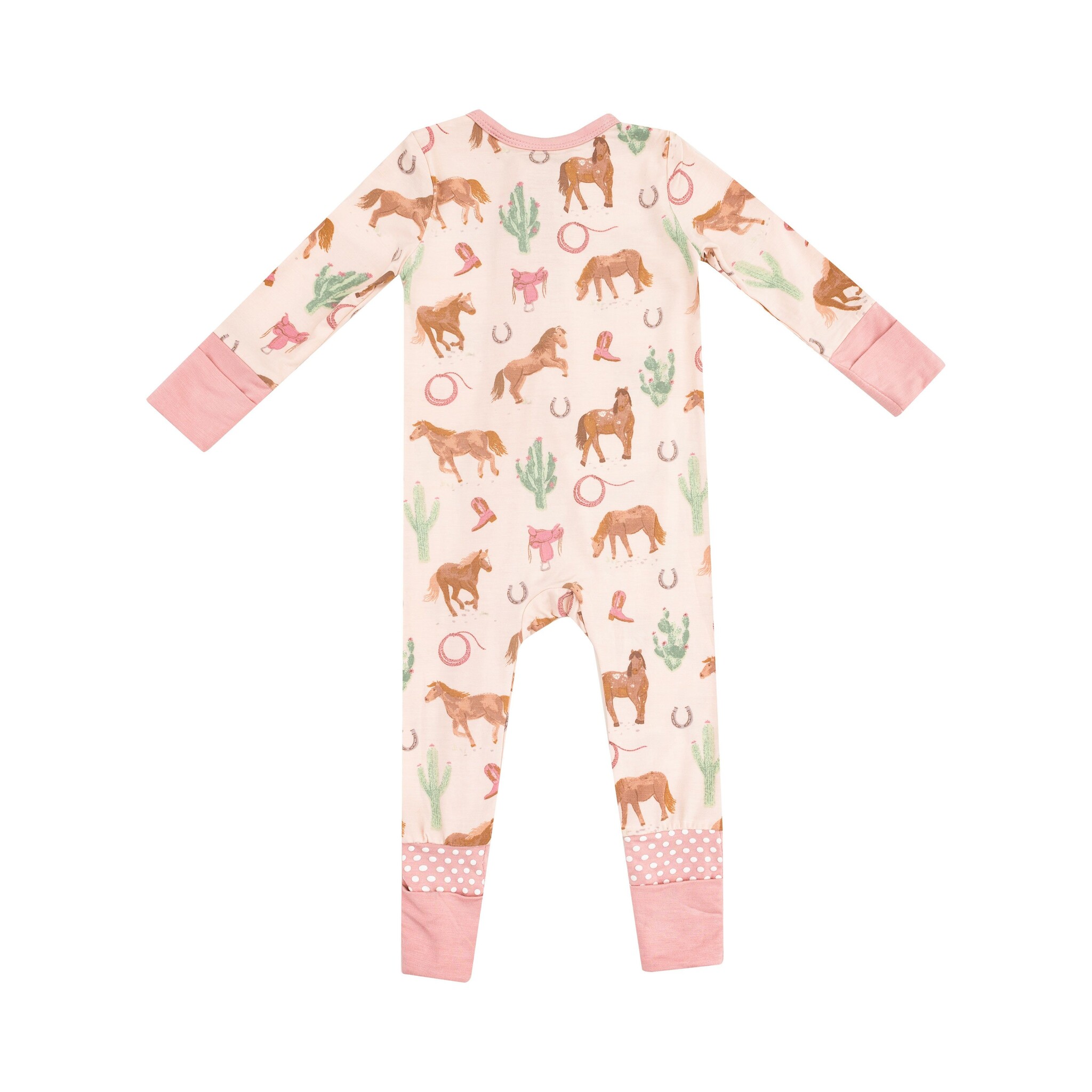 Angel Dear Western Horses 2 Way Zipper Romper