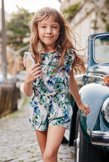 Tea Collection Flutter Sleeve Romper Carnival Butterfly