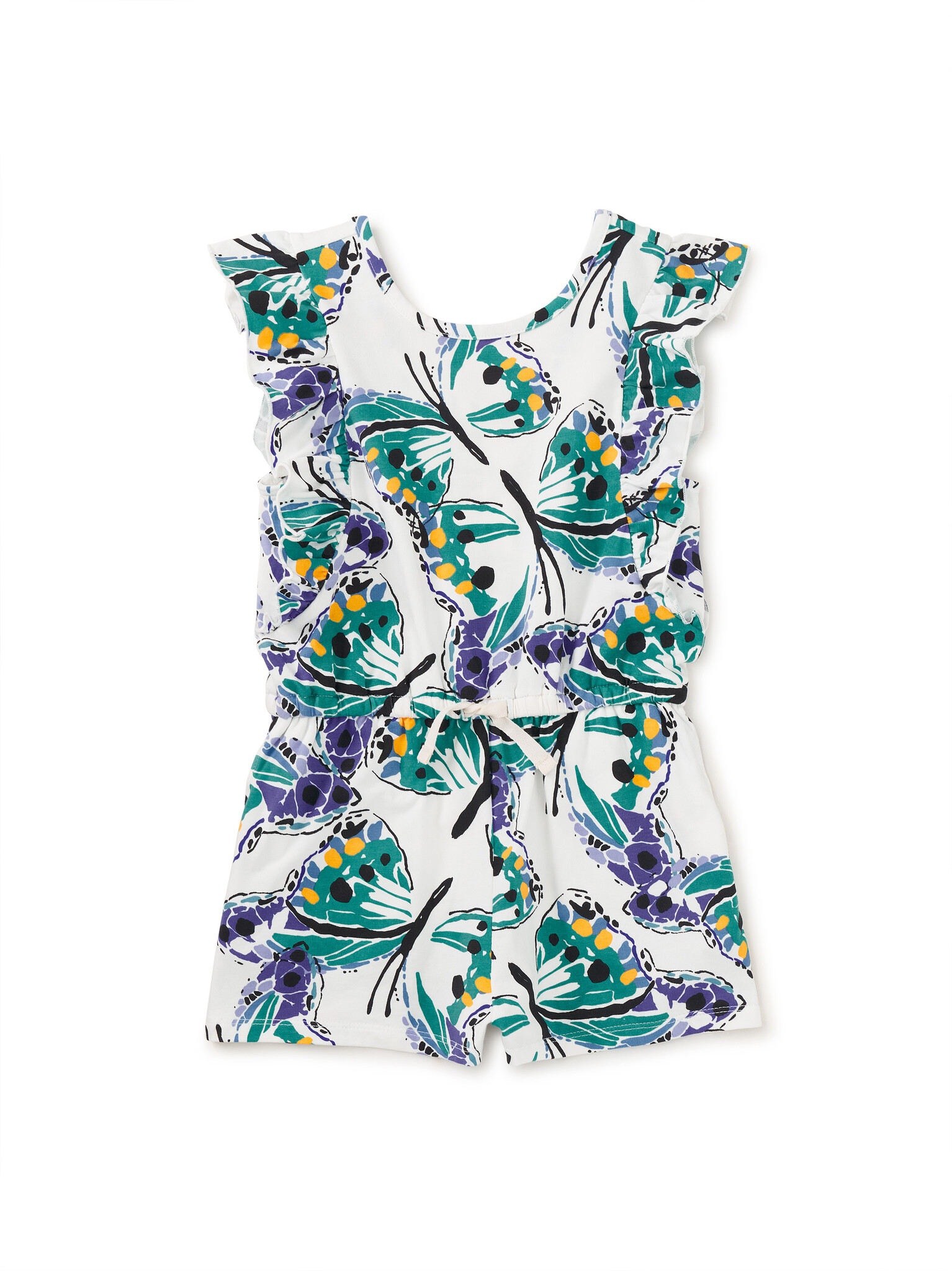 Tea Collection Flutter Sleeve Romper Carnival Butterfly