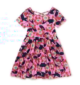Tea Collection SS Ballet Dress Block Print Passion Flower