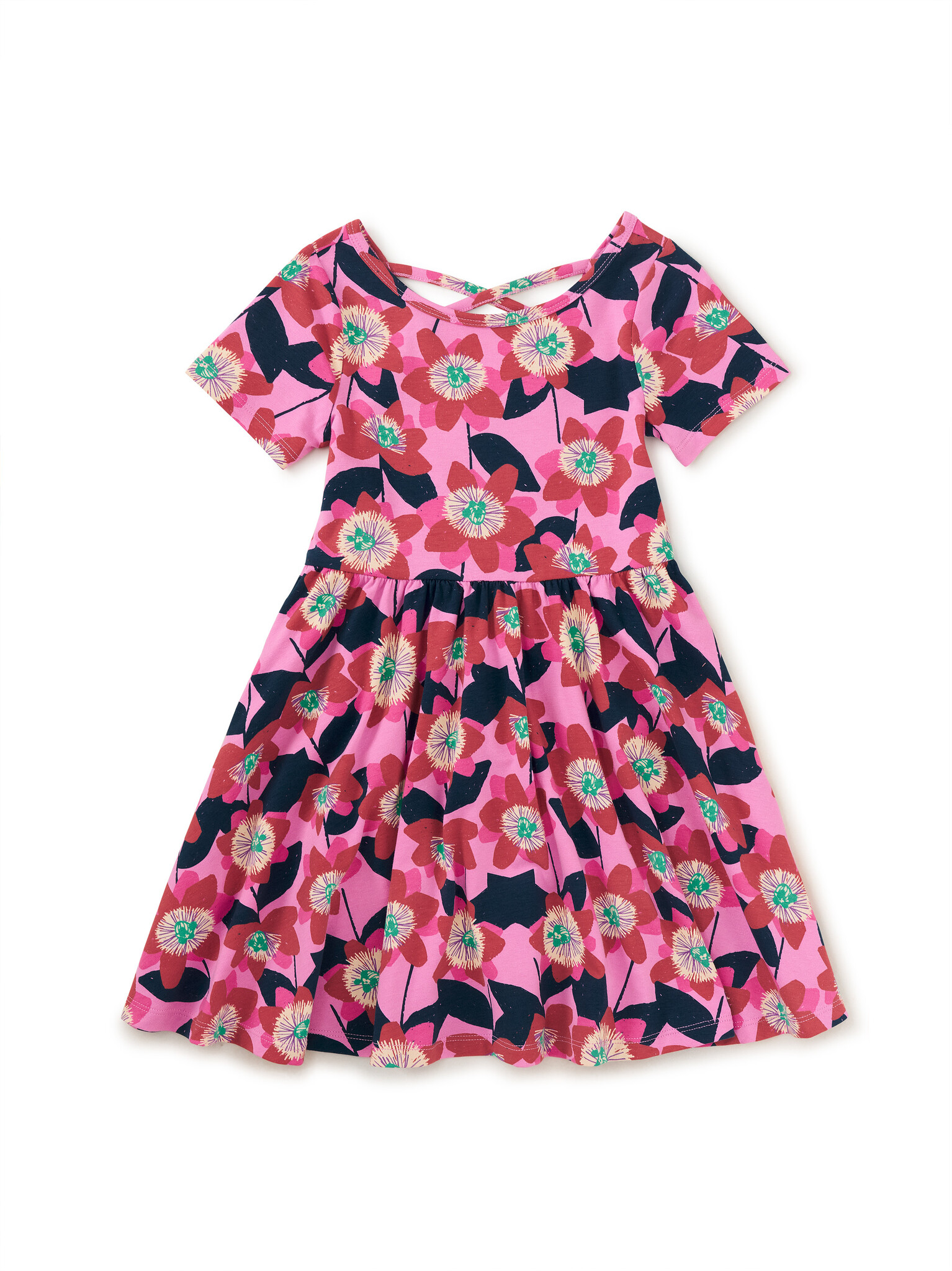 Tea Collection SS Ballet Dress Block Print Passion Flower