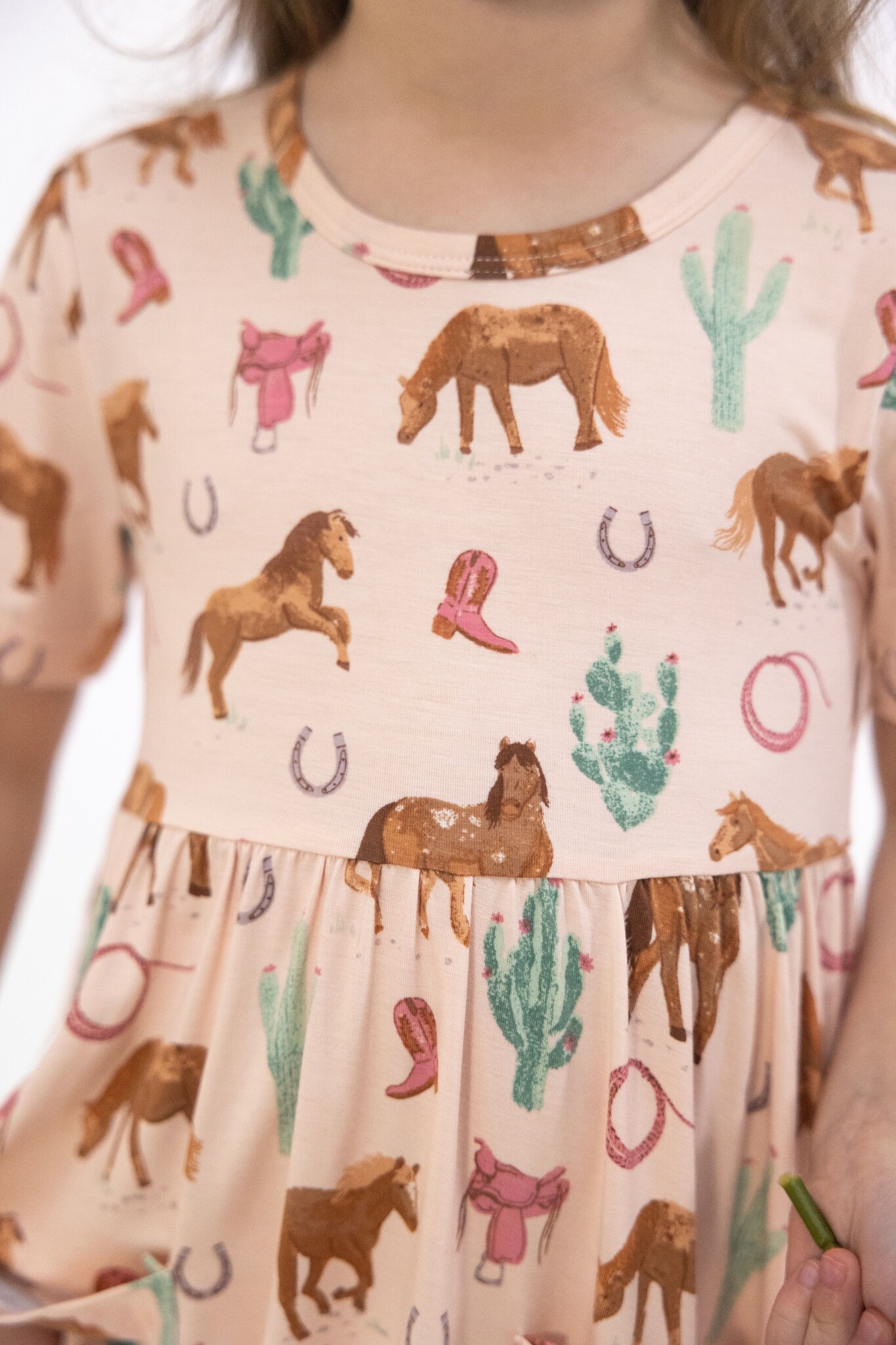 Angel Dear Western Horses S/S Twirly Dress