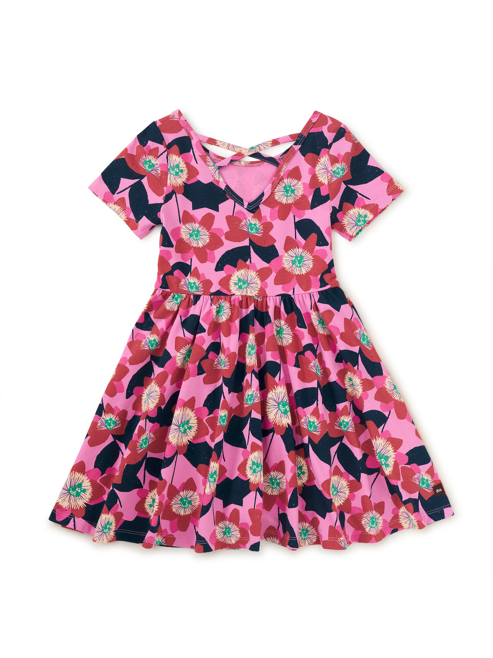 Tea Collection SS Ballet Dress Block Print Passion Flower
