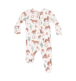 Angel Dear Western Horses Uni 2 Way Zipper Footie