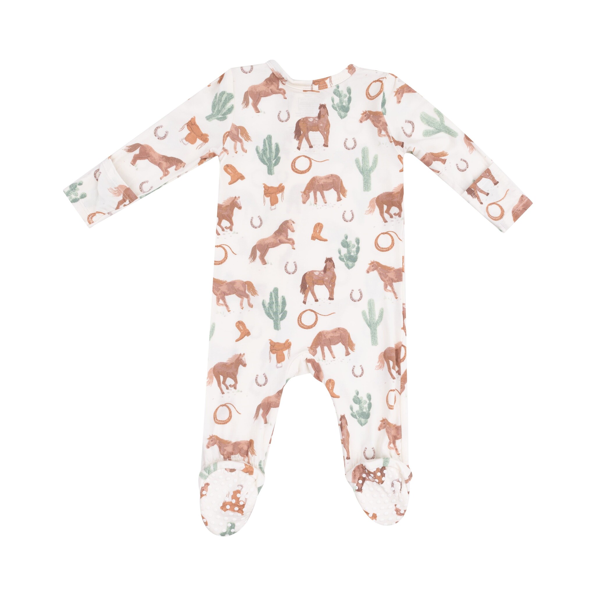 Angel Dear Western Horses Uni 2 Way Zipper Footie