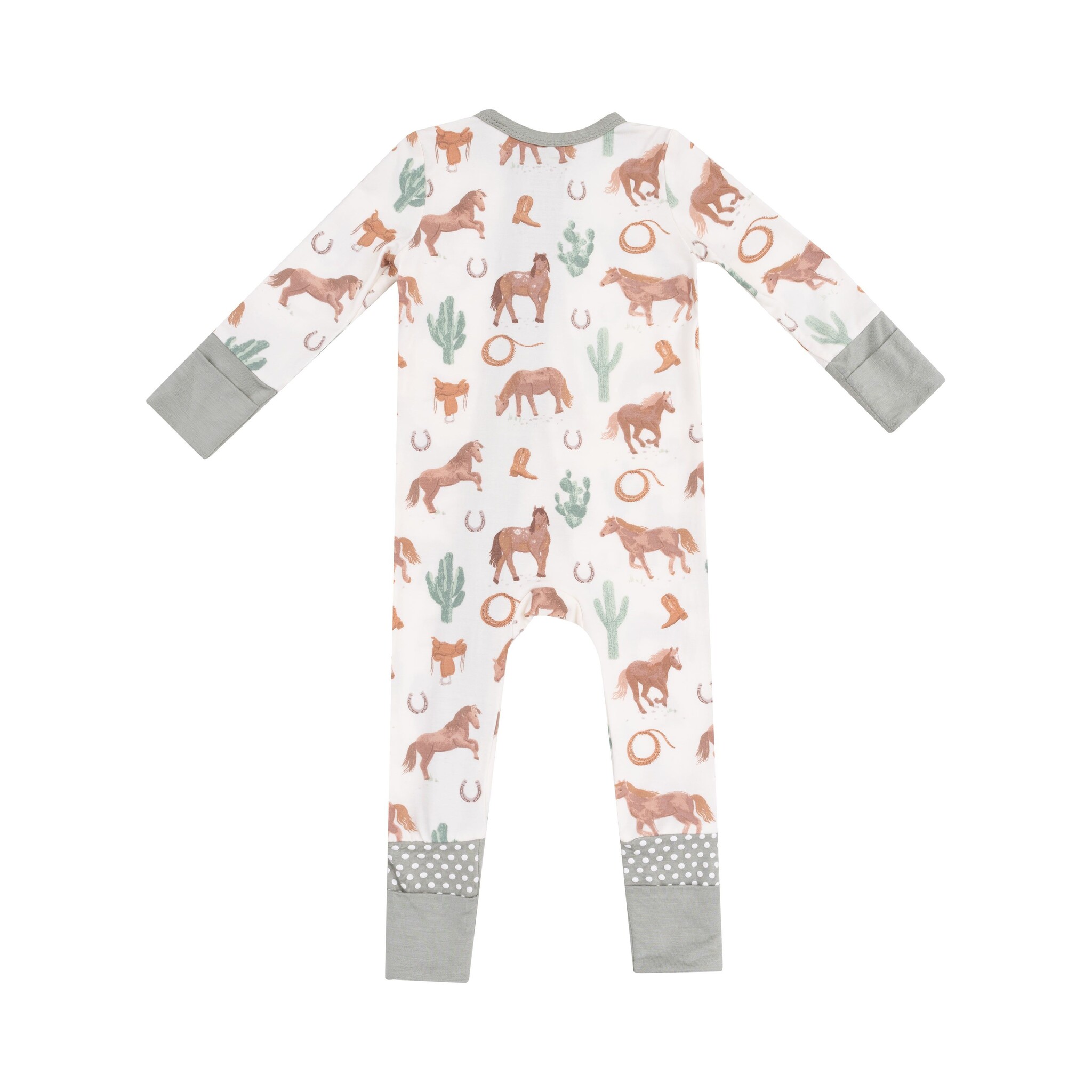 Angel Dear Western Horses Uni 2 Way Zipper Romper