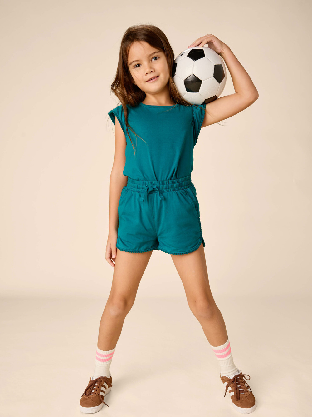 Tea Collection Pom-Pom Gym Shorts Scuba
