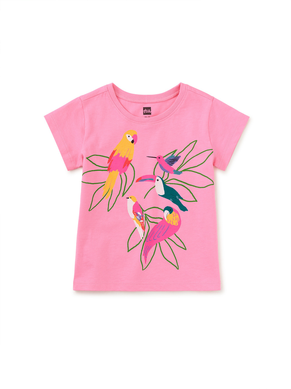 Tea Collection Tropical Birds Graphic Tee Sachet Pink