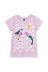 Tea Collection Rainbow Orcas Graphic Tee Lavender Blush
