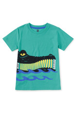 Tea Collection Accordion Croc Graphic Tee Light Laguna