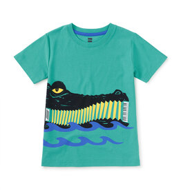 Tea Collection Accordion Croc Graphic Tee Light Laguna