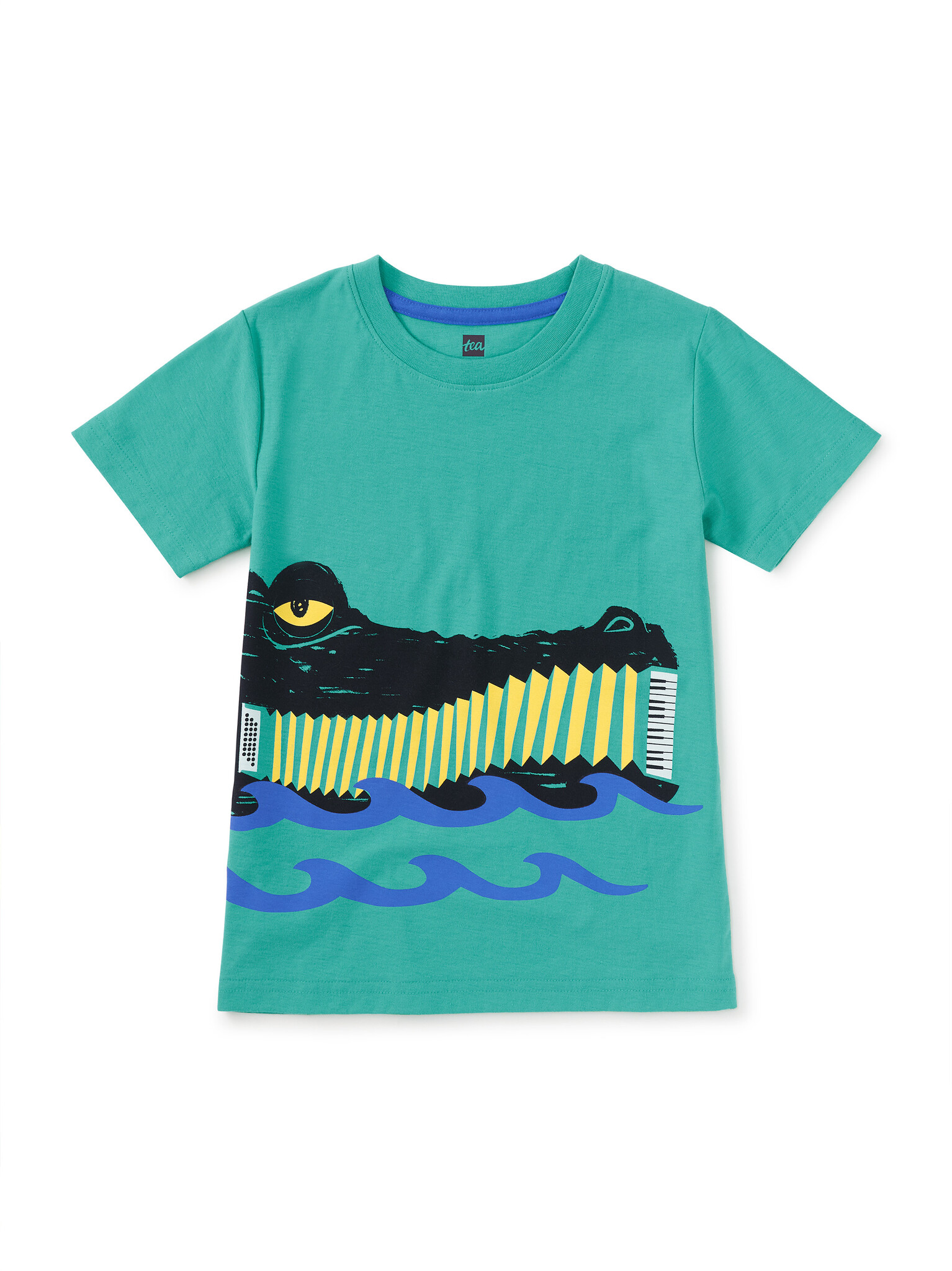 Tea Collection Accordion Croc Graphic Tee Light Laguna