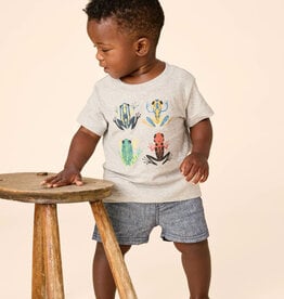 Tea Collection Cloud Forest Frogs Graphic Tee Med Heather Grey