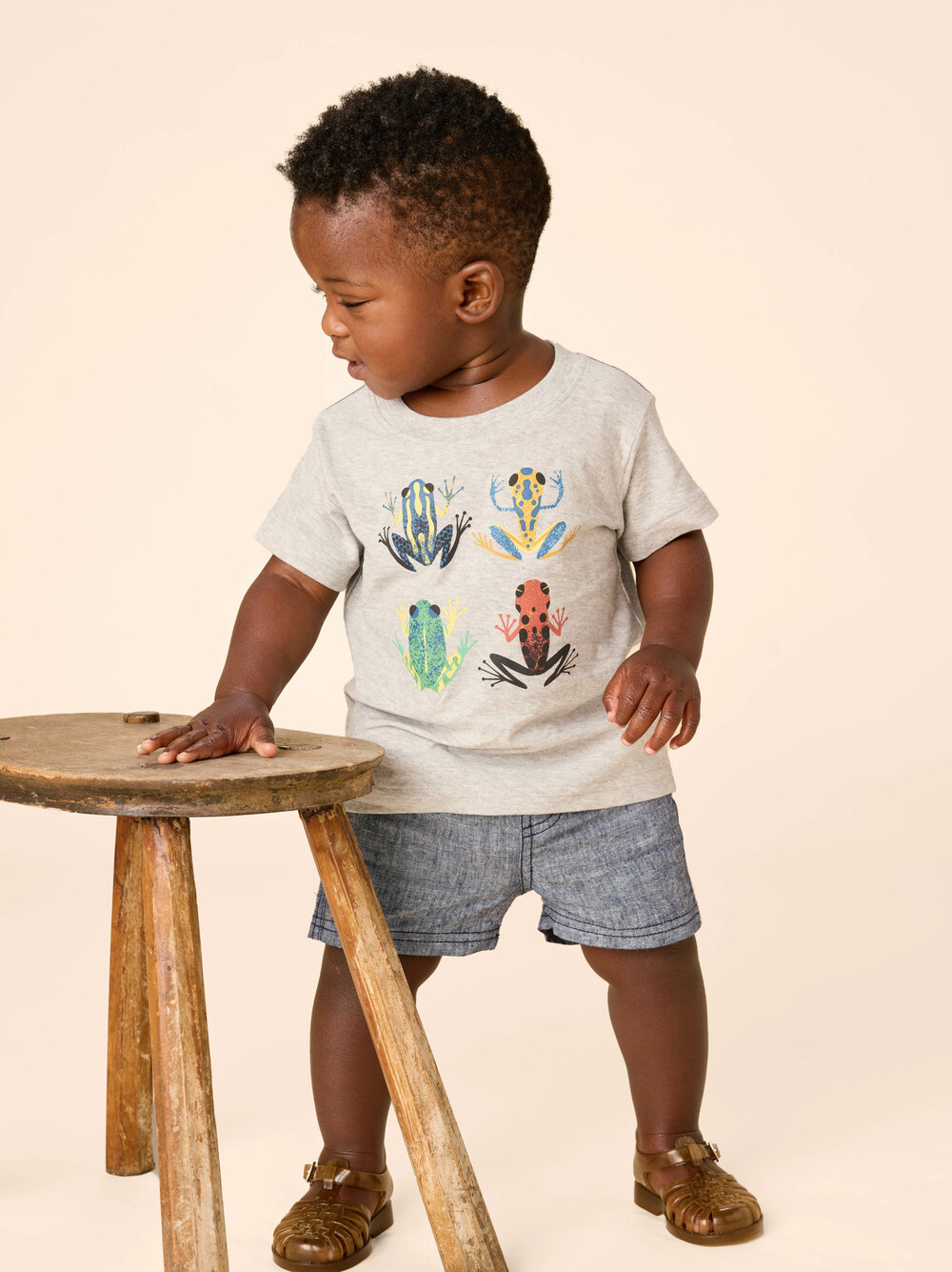 Tea Collection Cloud Forest Frogs Graphic Tee Med Heather Grey