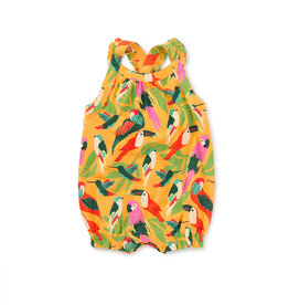 Tea Collection Cross-Back Baby Romper Wild Birds