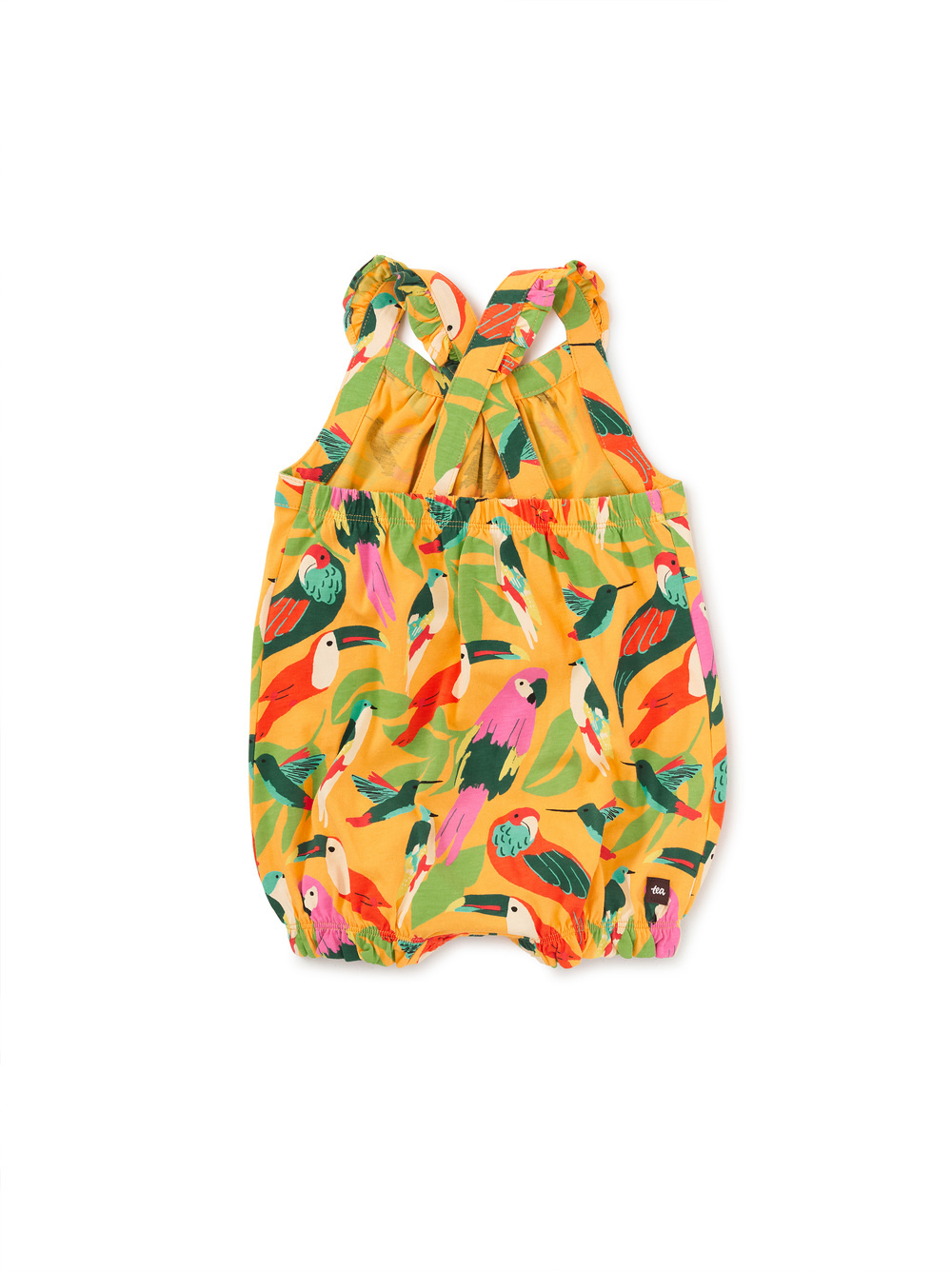Tea Collection Cross-Back Baby Romper Wild Birds