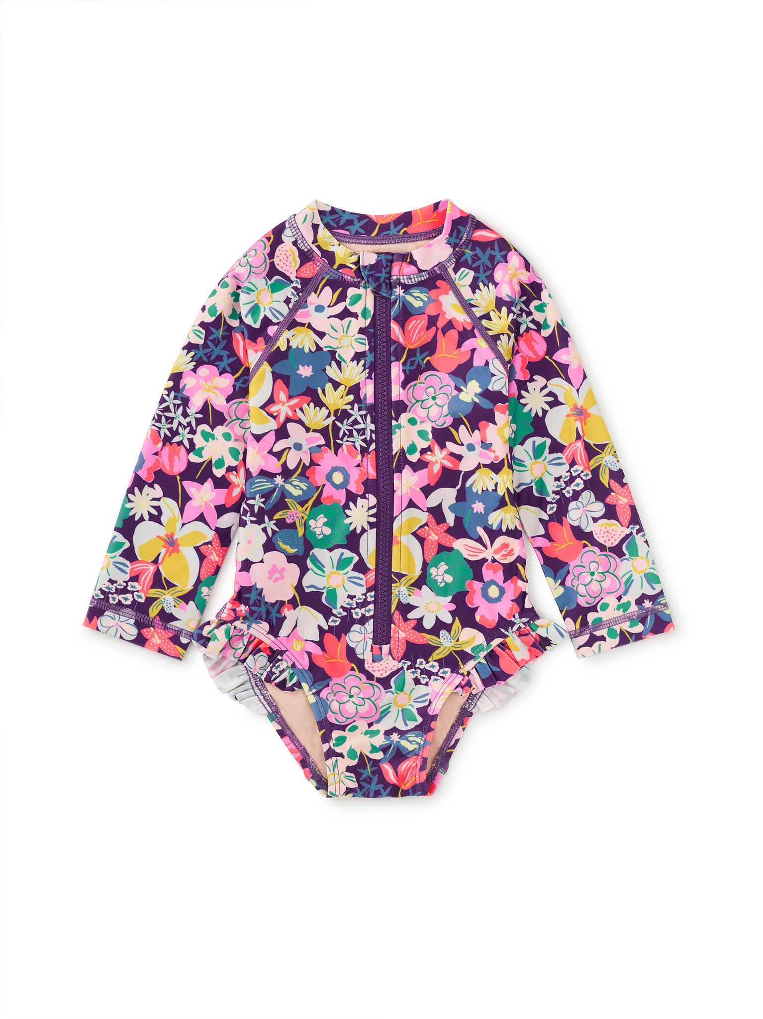 Tea Collection Rash Guard Baby Swimsuit Caribbean Wildflowers