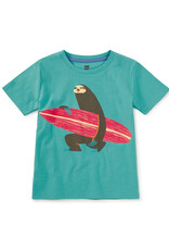 Tea Collection Surfer Sloth Graphic Tee Patina