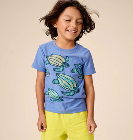 Tea Collection Leatherback Turtles Graphic Tee Blue Yarrow