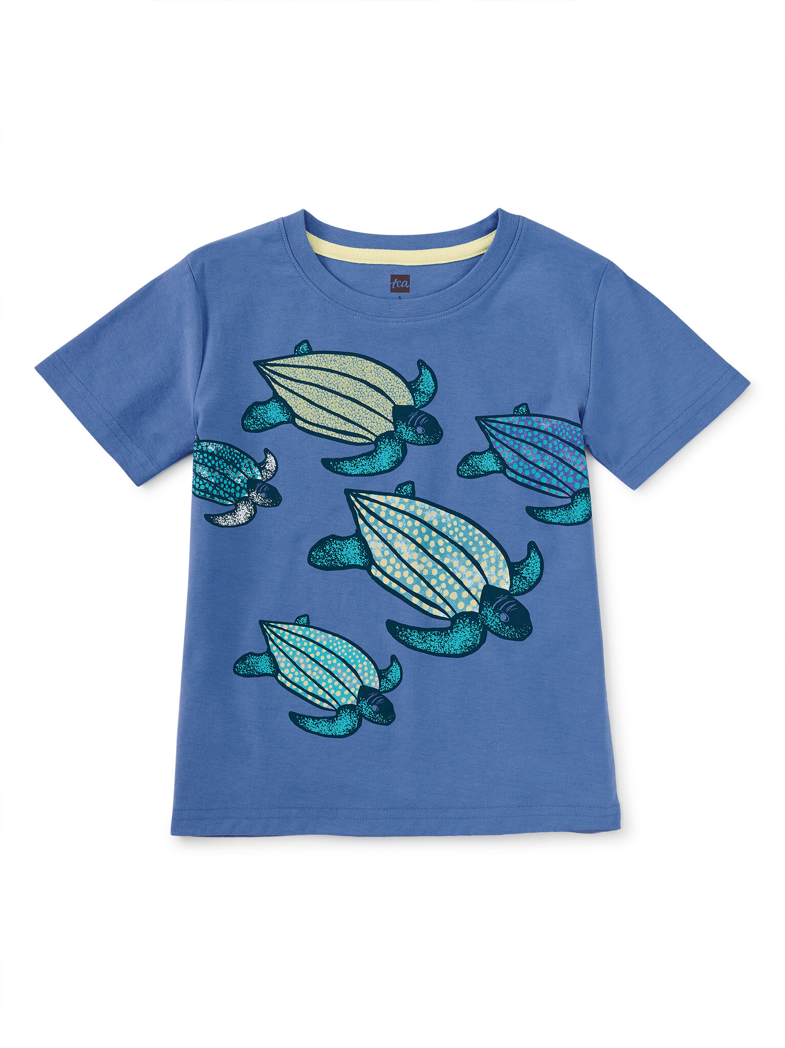 Tea Collection Leatherback Turtles Graphic Tee Blue Yarrow