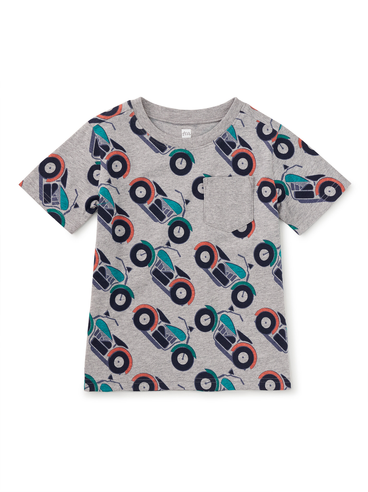 Tea Collection Printed Pocket Tee Motocicleta