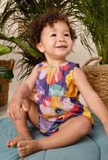 Tea Collection Peek-A-Boo Back Baby Romper Large Tropical Floral
