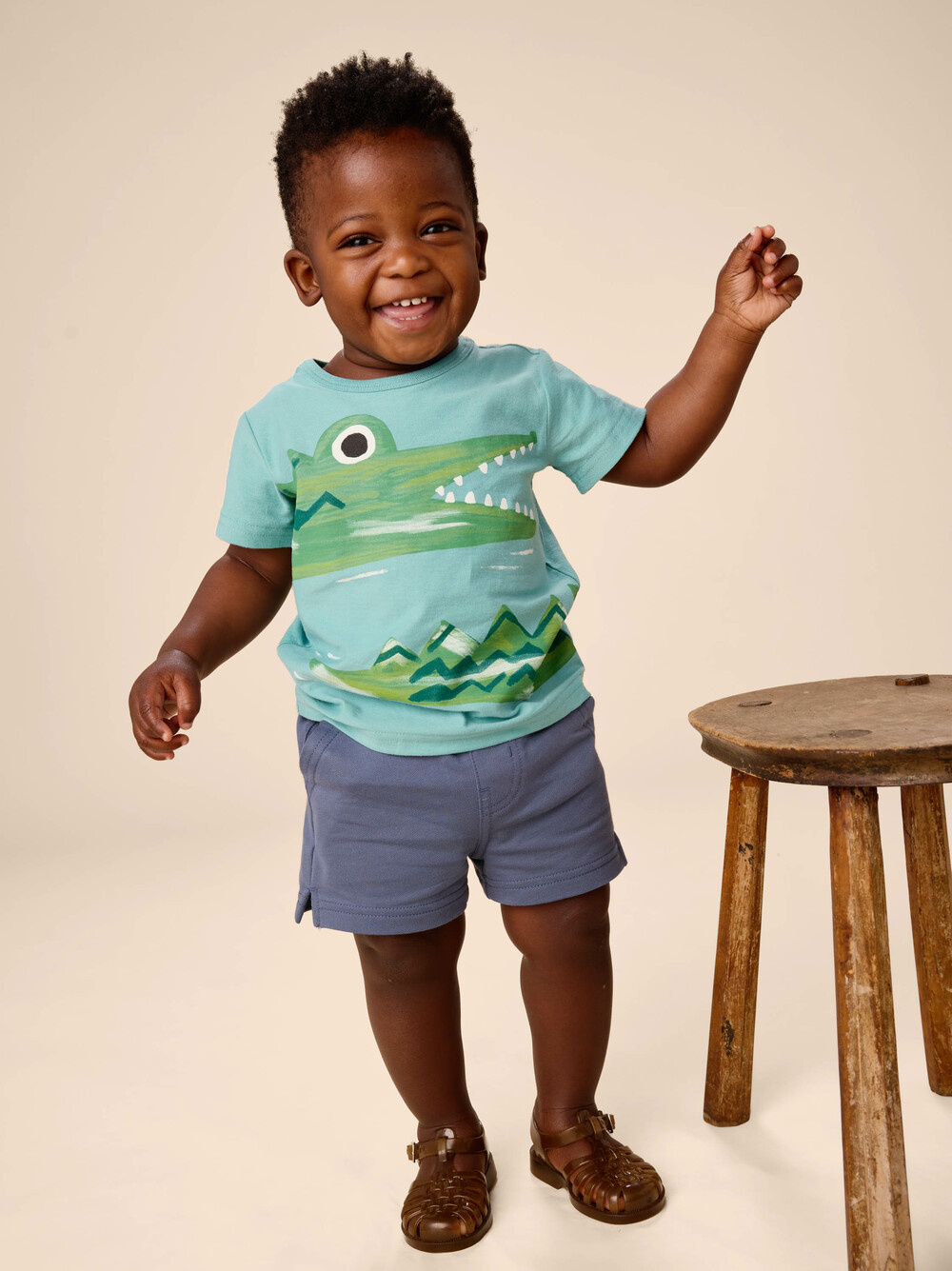 Tea Collection Baby Caiman Graphic Tee Patina
