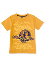 Tea Collection Radiated Tortoise Graphic Tee Topaz