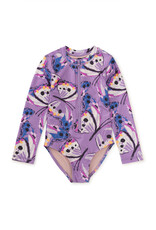 Tea Collection Long Sleeve One Piece Swimsuit Carnival Butterfly