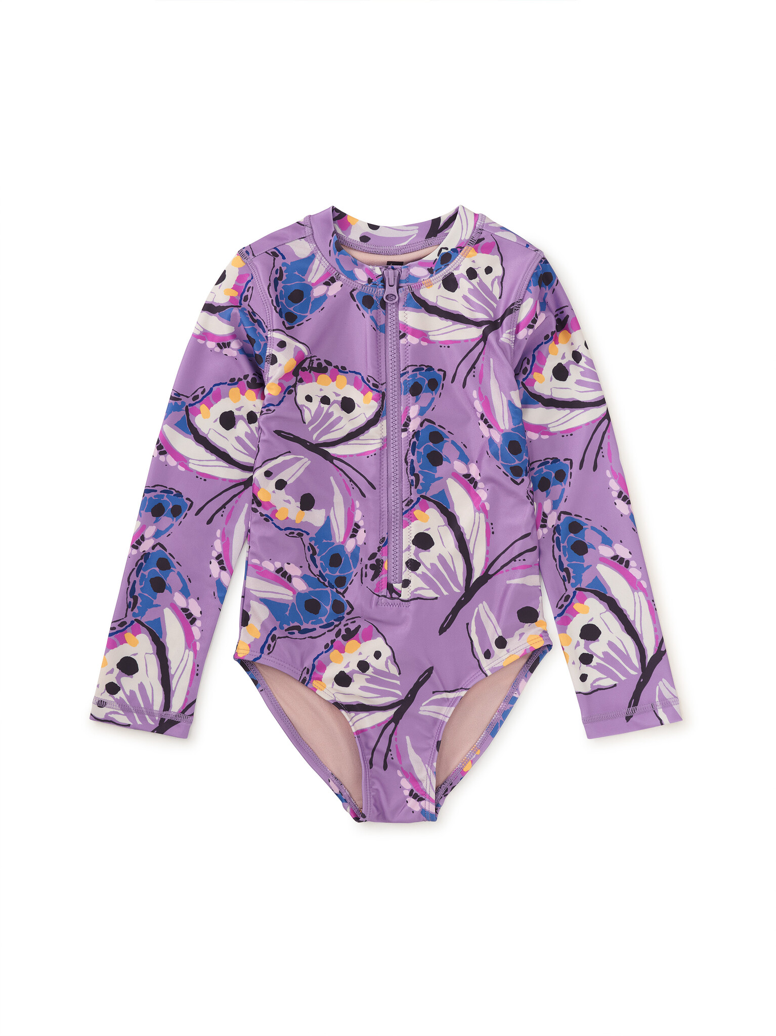 Tea Collection Long Sleeve One Piece Swimsuit Carnival Butterfly