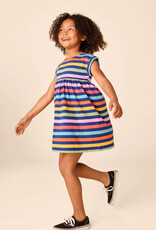 Tea Collection Short Sleeve Empire Dress Nightfall Stripe