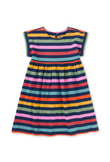 Tea Collection Short Sleeve Empire Dress Nightfall Stripe