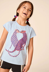 Tea Collection Kissing Cheetahs Graphic Tee Vista Blue