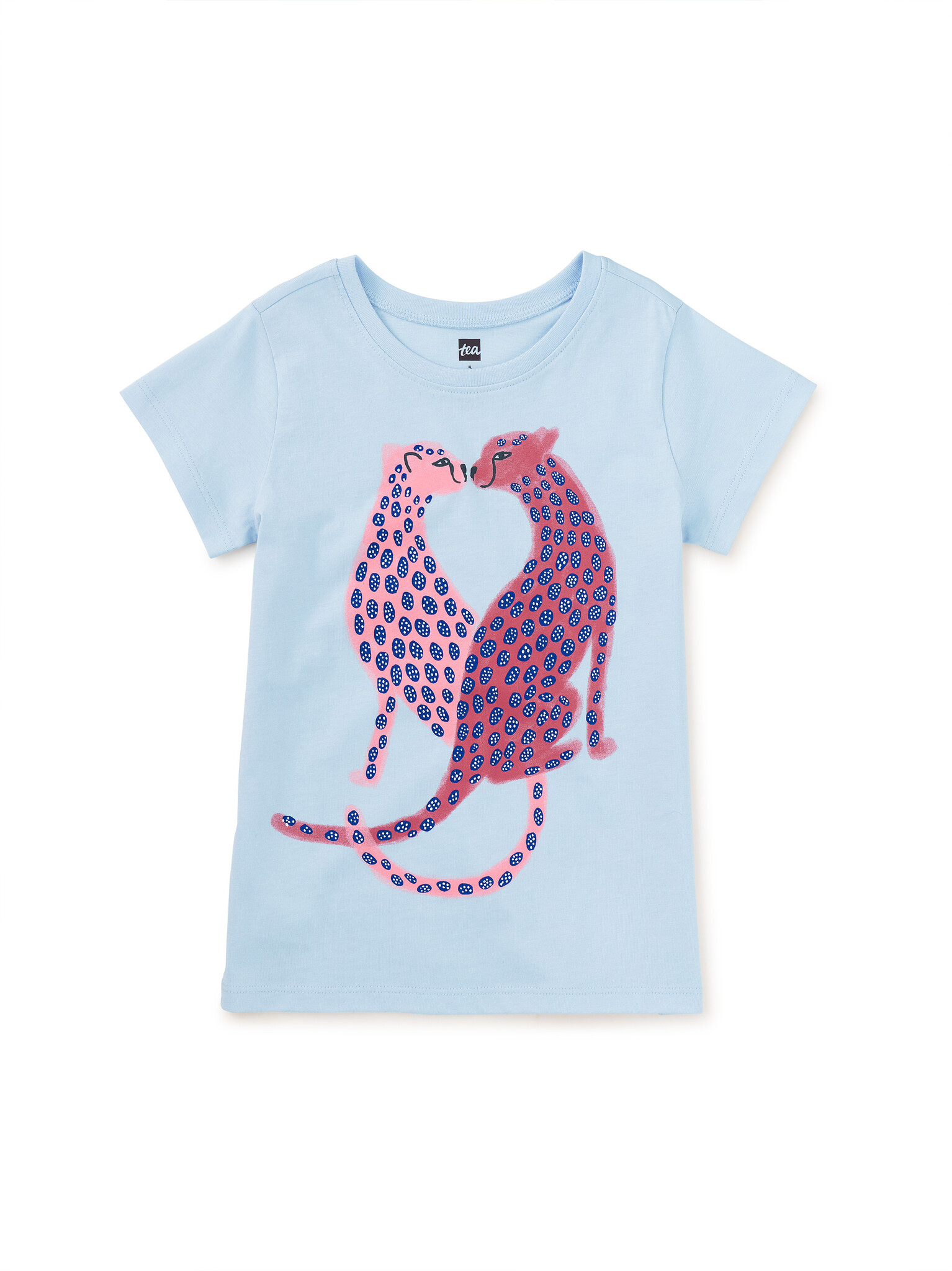 Tea Collection Kissing Cheetahs Graphic Tee Vista Blue